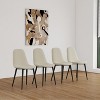 FURNIinspire Dining Tables 55" Modern Dining Table Set For 4, Rectangular Solid Wood Dining Table Metal Base And Legs, Suitable for Dining Room - 2 of 4