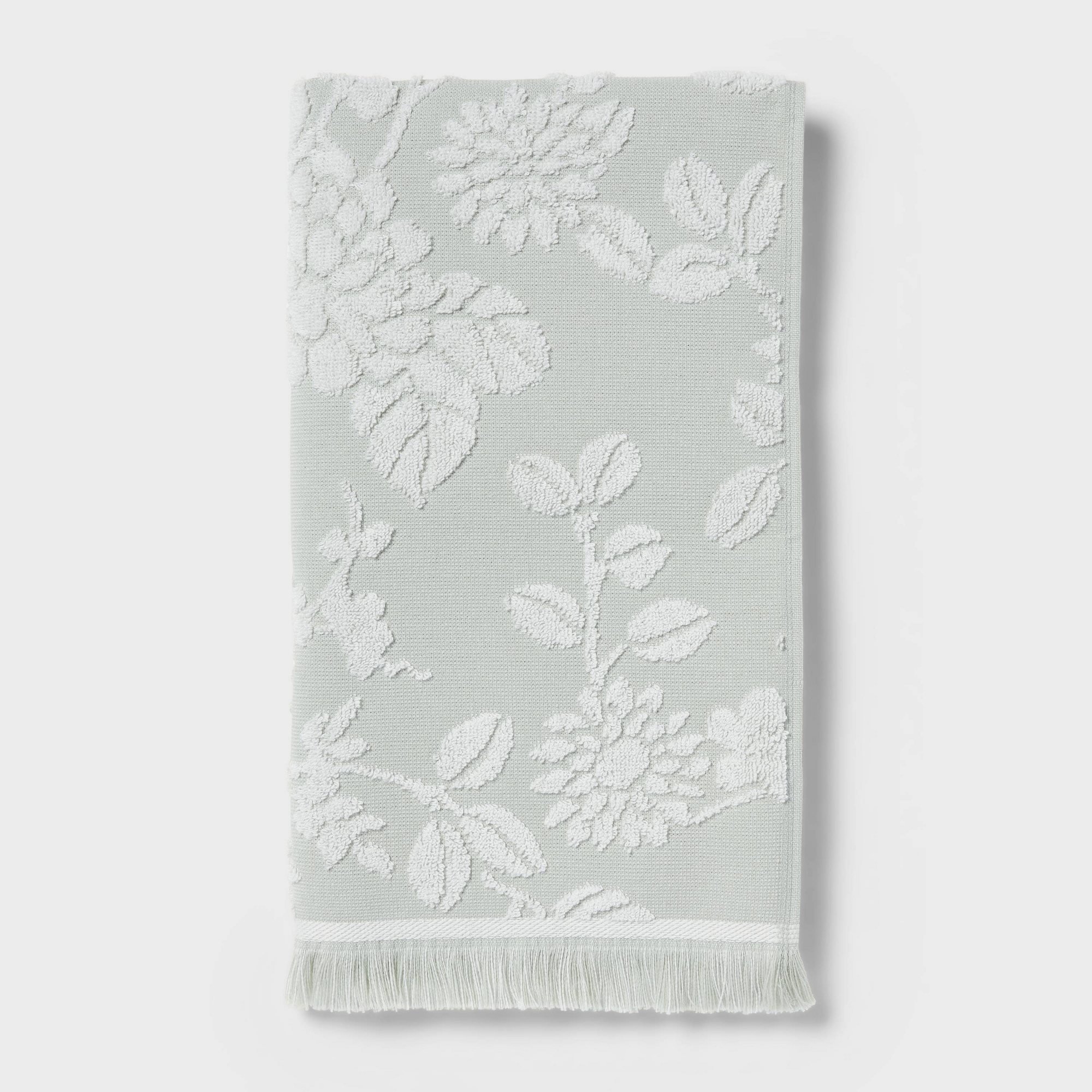 Texture Floral Hand Towel Green - Threshold™