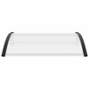 vidaXL Door Canopy Black brackets and transparent sheets - 4 of 4