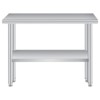 Stainless Steel Prep Table 24x36 Inch - Heavy Duty Workbench with Adjustable Under Shelf, Metal Work Table for Restaurant Kitchen, Garage & Warehouse - 2 of 4