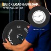 Acekool 2-Inch Rubber Coated Weight Plates, Barbell Plates for Deadlifts & Power Rack, 10LB-45LB Sets for Home & Gym, Noise-Reducing - 4 of 4