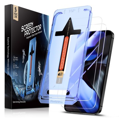 MAGIC JOHN 2 Pack for Google Pixel 9/9 Pro Tempered Glass Screen Protector