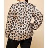 Women's Animal Print Satin Top - Lime N Chili - 3 of 4