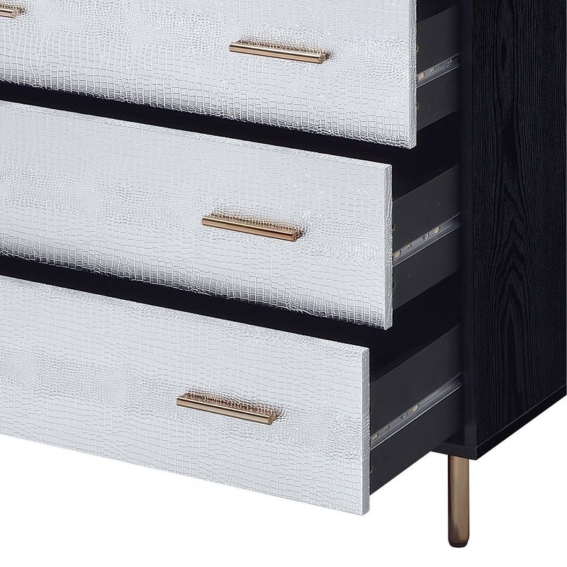 32&#34; Myles Decorative Storage Drawer Black, Silver and Gold Finish - Acme Furniture, 3 of 7