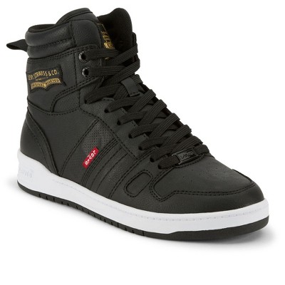 levi's black high top shoes