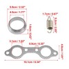 Unique Bargains ATV Exhaust Pipe Manifold Gasket and Spring Rebuild Kit for Polaris Sportsman 600 700 3610047 1Set - image 3 of 4