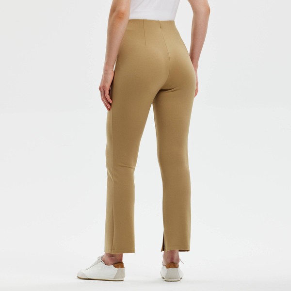 Pantalones acampanados con abertura para mujer - A New Day™ Caqui 2