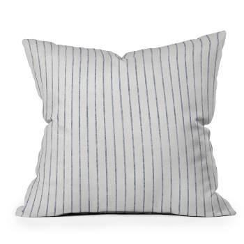 Holli Zollinger Aegean Wide Stripe Outdoor Throw Pillow Black - Deny Designs