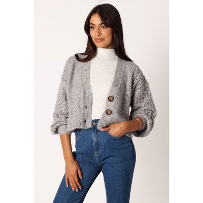 Petal and Pup Womens Blakey Cardigan - Grey L