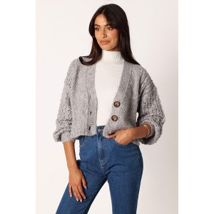 Petal and Pup Womens Blakey Cardigan - Grey L - 1 of 4