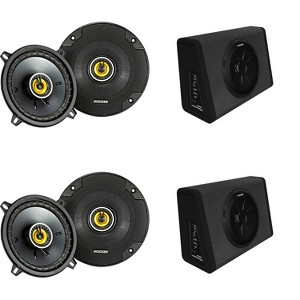 Kicker (2) 11PT250 Powered Sub Enclosure & (2) 46CSC54 5.25"  Bundle - 1 of 4