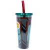 Silver Buffalo Star Wars Boba Fett Plastic Carnival Cup with Lid and Straw | 24 Ounces - 2 of 4