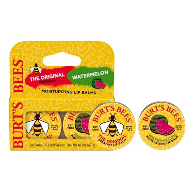 Burt's Bees Tin Lip Balm - Beeswax and Watermelon - 0.6oz