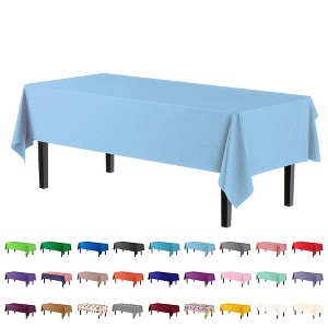 Crown Display 54 in. x 108 in. Plastic Tablecloth - 12 Pack - 1 of 4