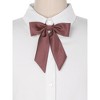 Elerevyo Women's Pre-Tied Solid Color Western Ribbon School Uniform Bow Ties - 4 of 4
