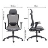 Office Chair Modern with Adjustable Lumbar Support and Mesh Back for Home Office 20in Seat Width - 3irtyhousy - 4 of 4