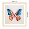 Kate and Laurel Framed Art Bold Colorful Brush Boho Butterfly by The Creative Bunch Studio, 34x34, Florence Gold - 2 of 4
