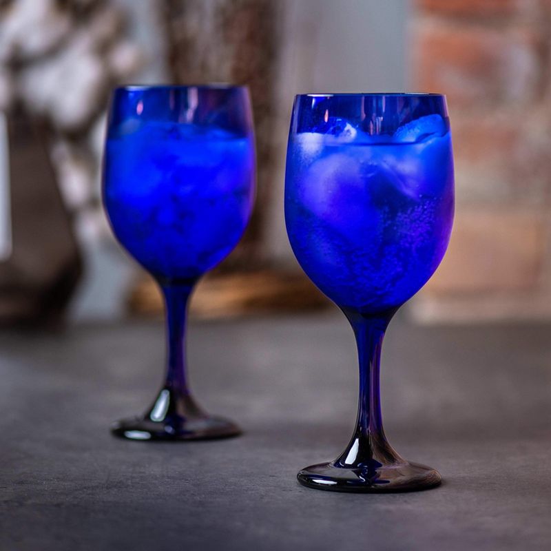 Libbey Glass Goblets 11.5oz Blue - Set of 12, 2 of 5