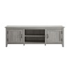 70" MDF 2-Door Grooved Modern Farmhouse TV Stand with Adjustable Shelves and Cord Management for Living Room and Bedroom - 2 of 4