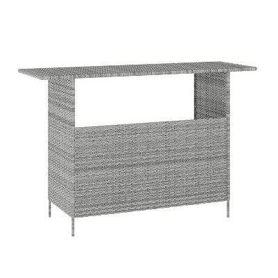 Flash Furniture Marco Indoor/outdoor Patio Wicker Rattan Bar Counter ...