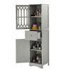 CAVINAS 63.8" Modern Matte Finish Bathroom Cabinet with Adjustable Shelves,2 Doors&1 Drawer,Freestanding Storage Cabinet for Bathroom - 2 of 4