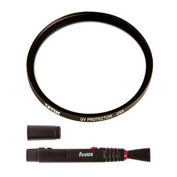 Tiffen 62mm UV Protector Lens Filter w/ Focus Lens Cleaning Brush