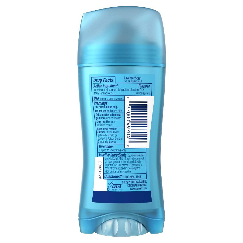 Secret Invisible Solid Antiperspirant and Deodorant - Lavender Scent 2.6oz, 3 of 15