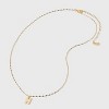 14K Gold Dipped Enamel "H" Initial Pendant Necklace - A New Day™ Gold/White - 2 of 4
