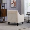Okak Modern Accent Chair, Upholstered Armchair with Scooped Arms for Living Room and Hotel Bed Room - 2 of 4