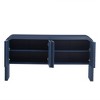 TIRAMISUBEST Stripe Design Storage Cabinet, Modern Curved Corner Design Buffet Sideboard Cabinet with Adjustable Shelves - 4 of 4