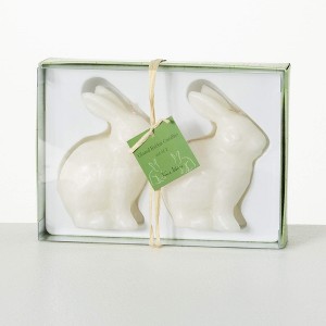 4.75"H Vance Kitira White Bunny Candle - Set of 2, White - 1 of 4