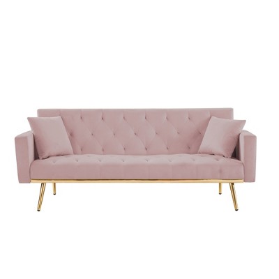 TiramisuBest Cream White Convertible Folding Futon Sofa Bed , Sleeper Sofa Couch with Cream White for sofa