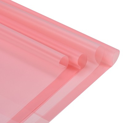 Unique Bargains Decorative DIY Craft Bouquet Gift Packaging Wrap Paper 22.4" x 22.4" 40 Sheets Clear White Peach Pink