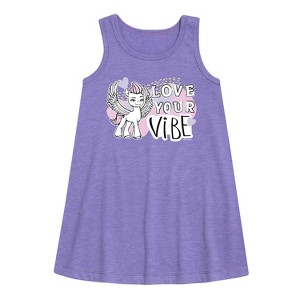 Girls' - My Little Pony - Love Your Vibe Graphic Sleeveless Aline Dress - 1 of 3