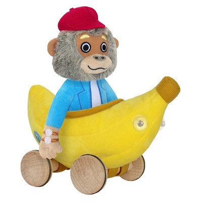 Yottoy Bananas Gorilla Soft Toy 7.5” with Bananamobile 8”