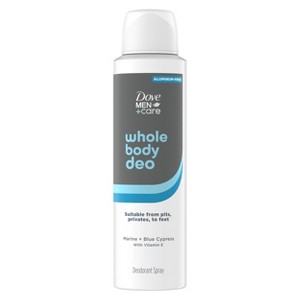 Dove Men+Care Whole Body Aluminum Free Deodorant Spray - Marine + Blue Cypress - 4oz - 1 of 4