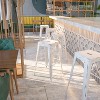 Emma and Oliver Commercial Grade 30"H Backless Distressed Colorful Metal Indoor-Outdoor Barstool - image 2 of 4