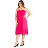 Plus Size Knee Length Strapless Mini Dress - 24seven Comfort Apparel™ - 2 of 4