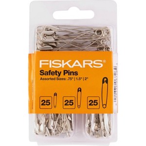 Fiskars 75pc Craft and Quilting Safety Pins: Steel Silver Pins for Sewing and Multipurpose Use - 1 of 4