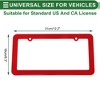 Unique Bargains License Stainless Steel with Screws Caps 2 Round Hole Wide Frame - 4 of 4
