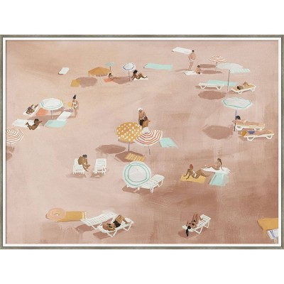 41"x31" Under The Sun Warm Brown Beach by Urban Road - Amanti Art: Coastal Giclee Print