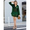 LA LEELA Women's Beachwear Swimsuit Coverups for Women Summer Swim Beach Cover Ups for Swimwear Women Bikini Dress Tops Cover Up - 4 of 4