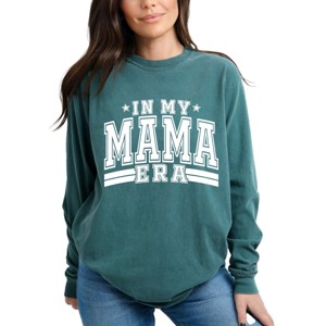 Simply Sage Market In My Mama Era Varsity Garment Dyed Long Sleeve - 1 of 4