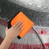 Unique Bargains Extra Large 500 GSM Microfibre Car Drying Towel 11.81"x11.81" Gray Orange 4 Pcs - 4 of 4