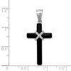 Black Bow Jewelry Rhodium-Plated Sterling Silver & Black Onyx Cross Pendant, 16 x 37mm - 4 of 4