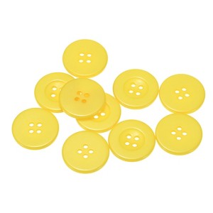 Unique Bargains Resin Snap Fastener Round Flat 4-Hole Sewing Buttons 10 Pcs - 1 of 4