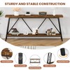 XIYUYEU Console Table with Open Bottom Storage Shelf and M-Shaped Back Design,Entryway Table with X-Shaped Side Frames for Living Room - 4 of 4