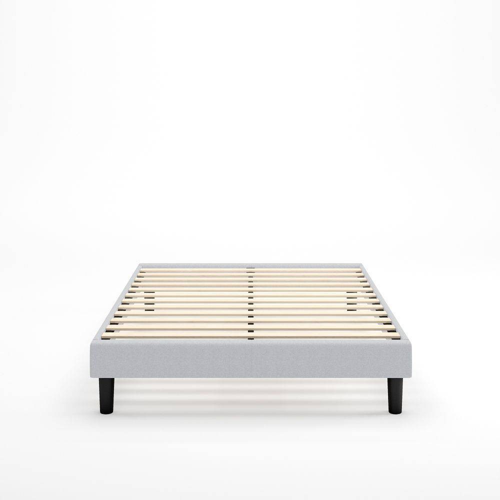 Photos - Wardrobe Zinus King Curtis Upholstered Platform Bed Frame Light Gray  