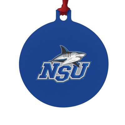 Nova Southeastern University Primary Logo Aluminum Holiday Christmas Tree Ornament