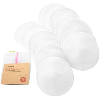 NuAngel Cotton Washable Reusable Nursing Pads, Beige, 8 Count 